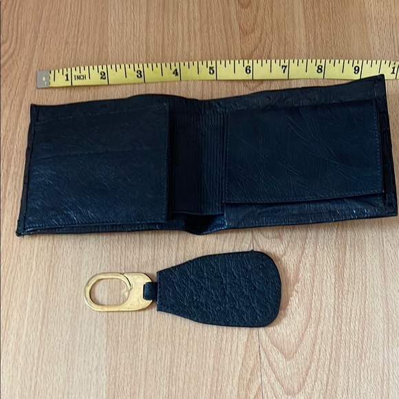 Black full ostrich men’s Leather Wallet
